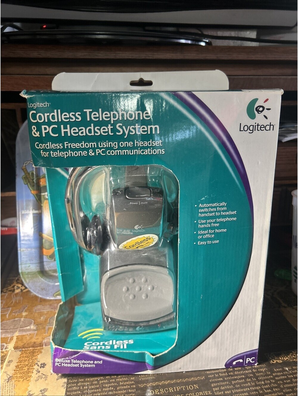 Logitech 8701 Cordless Freedom Headset w/ Base + AC Adapter NIB